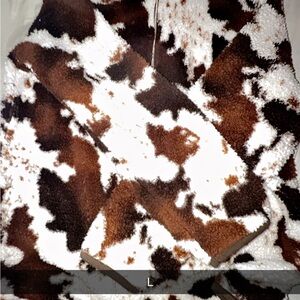 Cow Print Fleece Jacket
